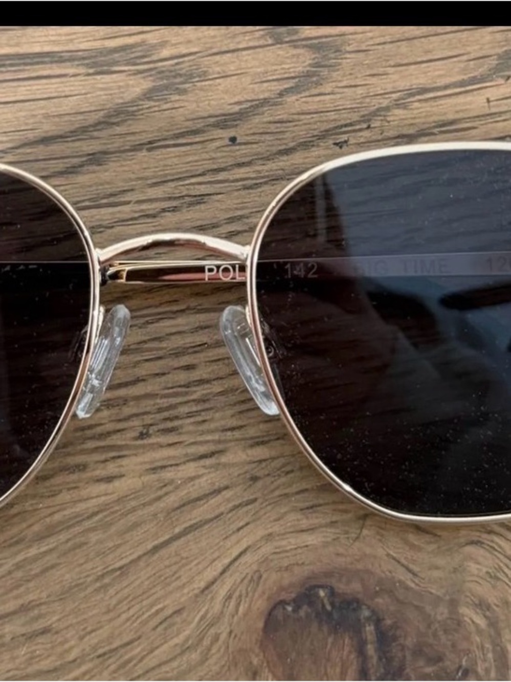 Quay Australia Gold Frame Black Lens Round Sunglasses